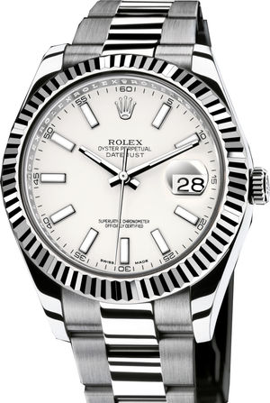 116334 white dial index Rolex Datejust 41