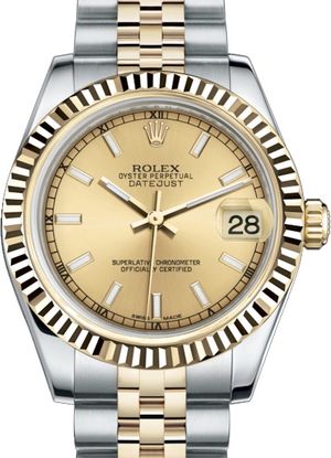178273 champagne dial index Rolex Datejust 31