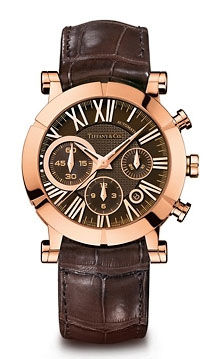 Atlas Chronoraph Black dial Rose Gold Tiffany & Co Tiffani Mans Collection