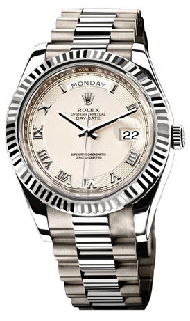 218239 ivory concentric circle dial Rolex Day-Date II Archive
