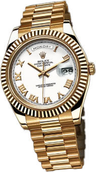 218238  white dial Roman numerals Rolex Day-Date II Archive