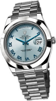 218206 ice blue dial  blue Roman numerals Rolex Day-Date II Archive