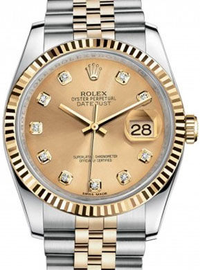 116233 champagne diamond dial jubilee Rolex Datejust 36