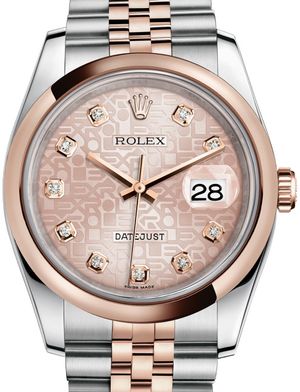 116201 Pink Jubilee design set with diamonds Rolex Datejust 36