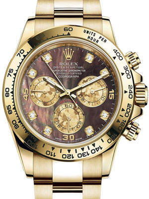 116508 Black mother-of-pearl set with diamonds Rolex Cosmograph Daytona
