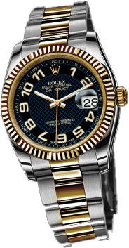 116233 black dial Arabic numerals Rolex Datejust 36