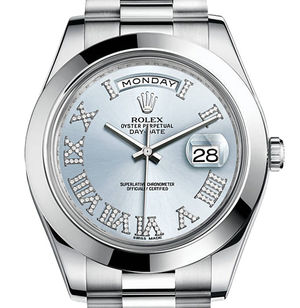 218206 Ice blue set with diamonds Rolex Day-Date II Archive