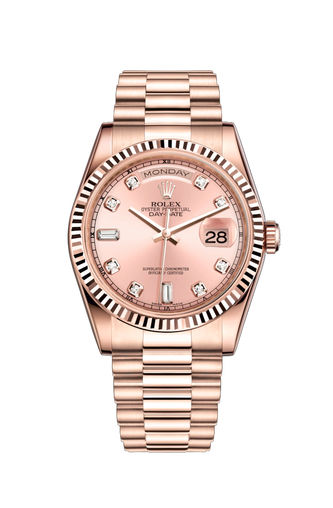 118235 Pink set with diamonds Rolex Day-Date 36