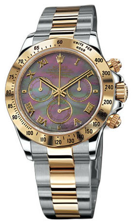 116523 dark mother of pearl dial Roman numeral Rolex Cosmograph Daytona