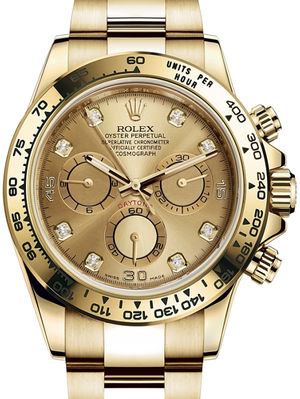 116508 Champagne set with diamonds Rolex Cosmograph Daytona