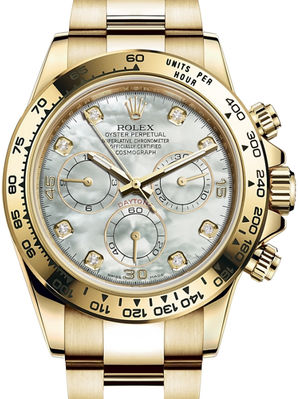 116508 White mother-of-pearl set with diamonds Rolex Cosmograph Daytona