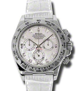 116519 white mother of pearl diamond dial Rolex Cosmograph Daytona