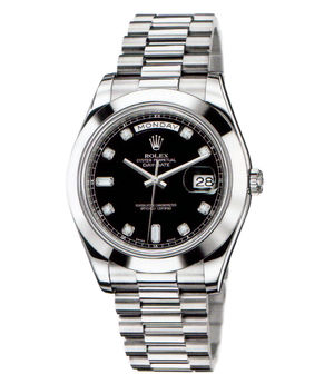 218206  black diamond dial Rolex Day-Date II Archive