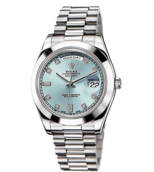 218206 ice blue diamond dial   Rolex Day-Date II Archive