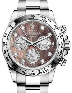 116509 Black mother-of-pearl set with diamonds Rolex Cosmograph Daytona