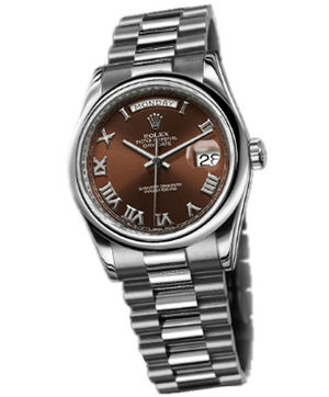 118209 Havana brown dial  Rolex Day-Date 36