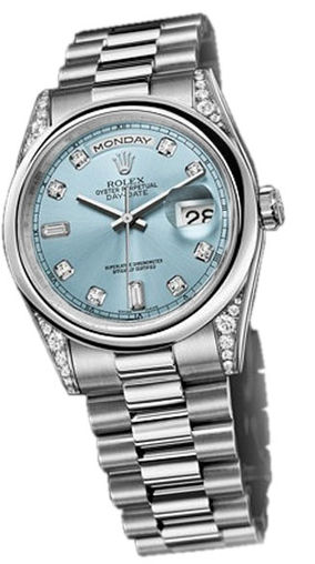 118296  glacier blue dial Rolex Day-Date 36