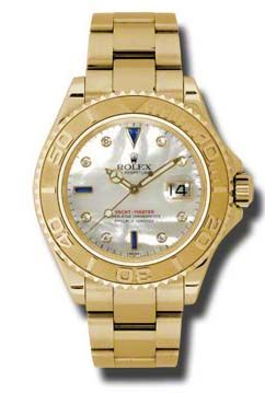 16628 mother of pearl dial diamond sapphir Rolex Yacht-Master