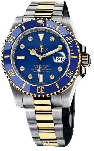 116613 blue dial 8 diamond Rolex Submariner