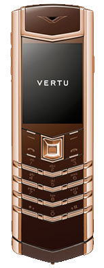 Red Gold Brown Leather Vertu Signature