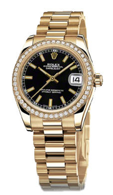 178288 black dial index Rolex Datejust 31