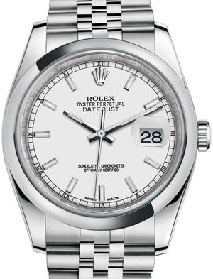 116200 White index Jubilee Bracelet Rolex Datejust 36