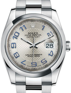 116200 silver blue Arabic Oyster Bracelet Rolex Datejust 36