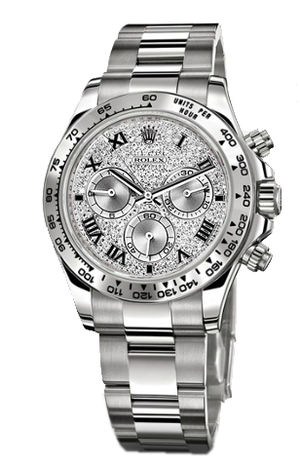 116509 pave diamond Roman numerals Rolex Cosmograph Daytona