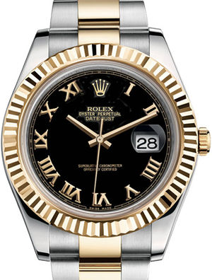 116333 black  Roman numerals Rolex Datejust 41