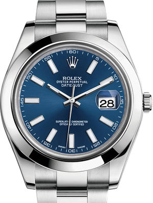 116300 blue index dial Rolex Datejust 41