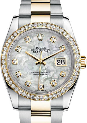 116243 mother of pearl diamond dial Oyster Rolex Datejust 36