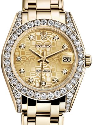 81158 Champagne Jubilee design set with diamonds Rolex Pearlmaster