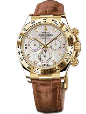 116518 white mother of pearl diamond dial Rolex Cosmograph Daytona