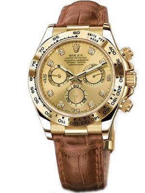116518 champagne 8 diamond  dial Rolex Cosmograph Daytona