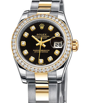179383 Black diamonds dial  Oyster Rolex Lady-Datejust 26 Archive