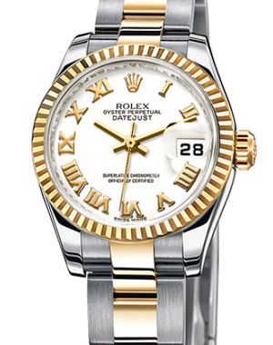 179173 white Roman dial Oyster Rolex Lady-Datejust 26 Archive