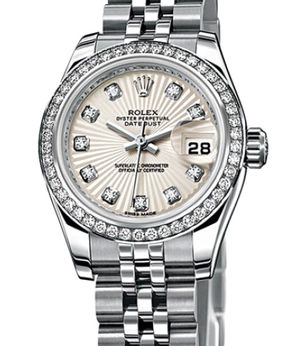 179384 Ivory-coloured Sunbeam diamonds dial Jublil Rolex Lady-Datejust 26 Archive