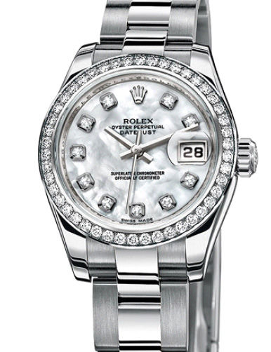 179384 white mother of pearl diamonds dial Oyster Rolex Lady-Datejust 26 Archive