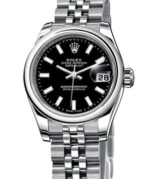179160 black index dial Jublilee Rolex Lady-Datejust 26 Archive