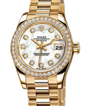 179138 white mother-of-pearl diamond dial Rolex Lady-Datejust 26 Archive