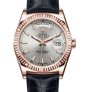 118135 Rhodium long-lasting blue luminescence Rolex Day-Date 36