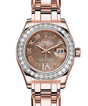 80285 black mother-of-pearl lotus flower Rolex Pearlmaster