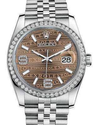 116244 Bronze waves diamonds Jublilee Bracelet Rolex Datejust 36