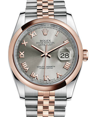 116201 steel Roman numerals dial Jubilee Rolex Datejust 36