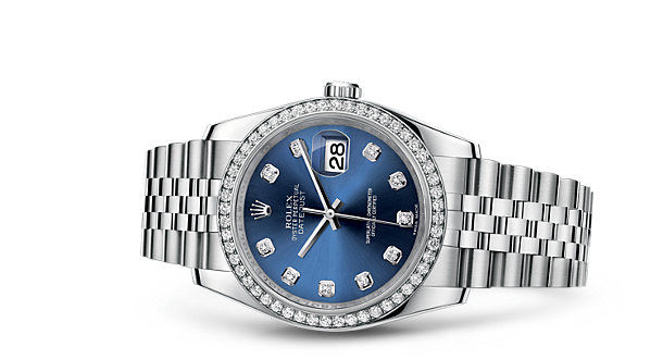 116244 Blue set with diamonds Jubilee Bracelet Rolex Datejust 36