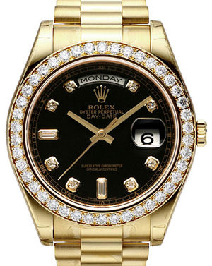 218348 black diamond dial  Rolex Day-Date II Archive