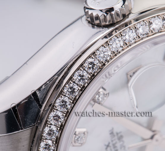 116244 White mother-of-pearl diamonds Jubilee Rolex Datejust 36
