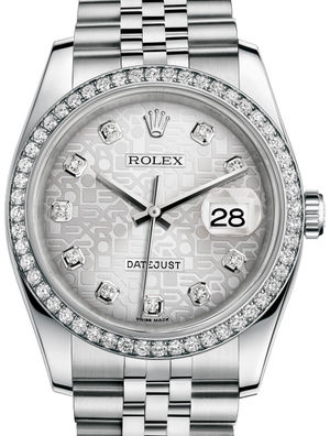 116244 Silver Jubilee design diamonds Jubilee Rolex Datejust 36
