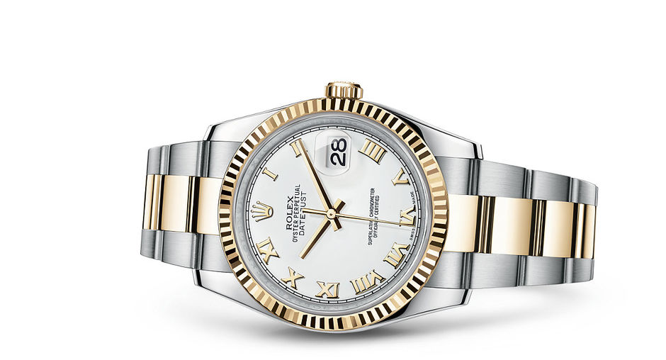 116233 white roman dial Oyster Rolex Datejust 36