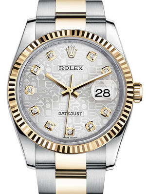 116233 Silver Jubilee design diamond Oyster Rolex Datejust 36